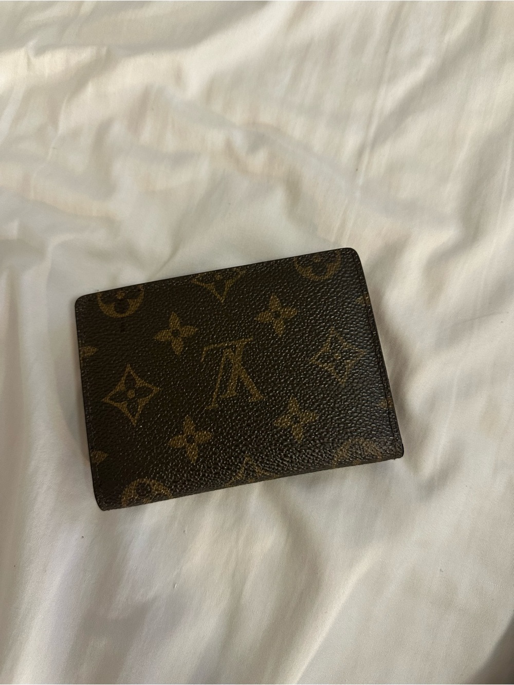 Louis Vuitton Monogram Canvas Card Sleeve in Brown and Gold